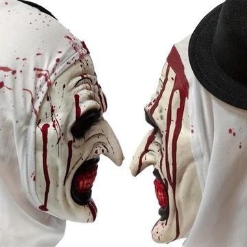 ХЭЛЛОУИН СВЕТОДИОДНАЯ МАСКА КРОВАВЫЙ КЛОУН ФАНТОМ Косплей ТЕРРИФЕР ДЛЯ ХЭЛЛОУИНА