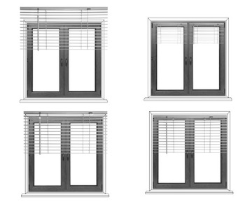 ДЕРЕВЯННЫЕ жалюзи 25мм Белые 100х140см