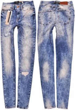 NOISY MAY spodnie SKINNY blue jeans LUCY _ W25 L32