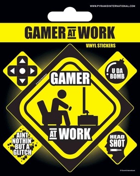 Naklejki dla gracza Gamer At Work Collectables