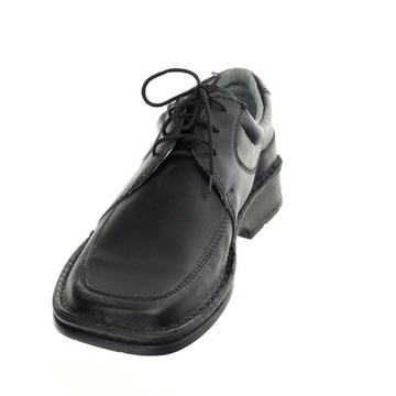 Skórzane buty garniturowe czarne półbuty męskie komfortowe Maximus ROZ. 43