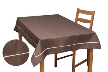 Duży OBRUS brązowy CIEMNY BRĄZ matowy 160x350