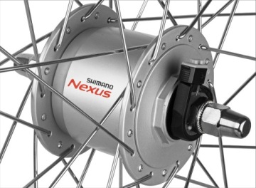 ПЕРЕДНЕЕ КОЛЕСО ВЕЛОСИПЕДА 28 ДЮЙМОВ 622x19 SHIMANO NEXUS С ДИНАМО-ГЕНЕРАТОРОМ, ЗАКЛЕПАНЫМ