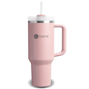 KUBEK TERMICZNY ZE SŁOMKĄ TERMOS Z UCHWYTEM NA HERBATĘ KAWĘ SZCZELNY 1200ML