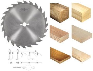 GLOBUS Piła do drewna 300x30x3,2/2,2/24z GS cięcie wzdłużne PS010-0300-0027