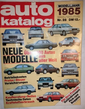 Auto Katalog 1985 samochody świata moto sport