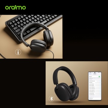 Oraimo Bezprzewodowe Słuchawki Nauszne Bluetooth BoomPop Lite Jasno Złote