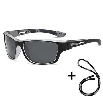 Okulary przeciwsłoneczne sportowe UV400 unisex Szare