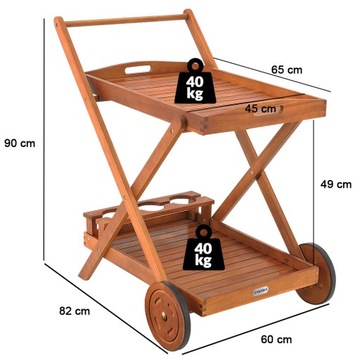DEUBA SERVICE CARRY ACACIA WOOD GARDEN БАР