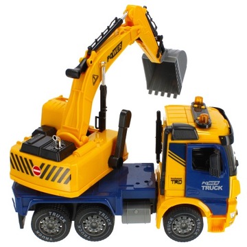 АККУМУЛЯТОРНЫЙ ЭКСКАВАТОР игрушка для ДЕТЕЙ, желтый, ИГРАЮЩИЙ, СВЕТЯЩИЙСЯ, мега креатив