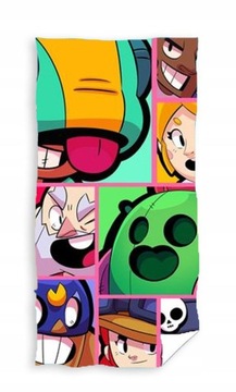 SUPERCIENKIE WŁÓKNO RĘCZNIK PLAŻOWY KĄPIELOWY PLAŻOWY 70X140 BRAWL STARS
