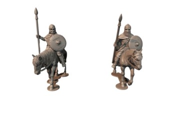 Mounted Unarmoured Warriors With Spears - x2