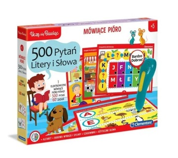 MÓWIĄCE PIÓRO 500 PYTAŃ LITERY Clementoni 50780
