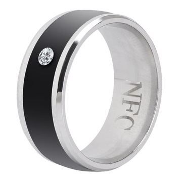 ИНТЕЛЛЕКТУАЛЬНОЕ УМНОЕ КОЛЬЦО NFC, ЧЕРНОЕ, РАЗМЕР 11