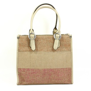 Torebka shopperka lniana Turbo Bags BLY-021 złota