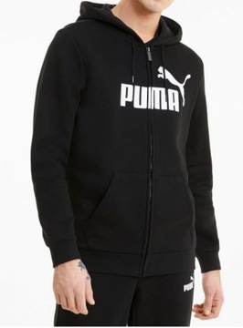 SPORTOWA BLUZA MĘSKA DRESOWA ROZPINANA BAWEŁNIANA Z KAPTUREM PUMA ESS XXL