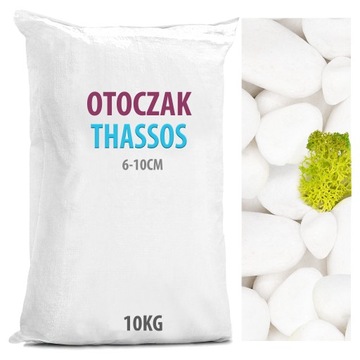 THASSOS Biały Grecki Otoczak Ogrodowy 6-10cm 10KG