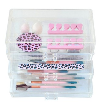 ОРГАНАЙЗЕР ДЛЯ КОСМЕТИКИ КОНТЕЙНЕР С ПОСУВОЙ 16 ЭЛЕМЕНТОВ БОЛЬШОЙ