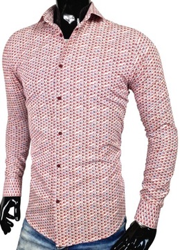 Koszula męska bawełniana we wzory EN501 r. XL