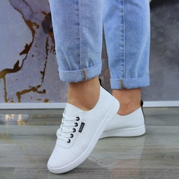 БЕЛЫЕ АЖУРНЫЕ КРОССОВКИ КРОССОВКИ МОДНАЯ ОБУВЬ