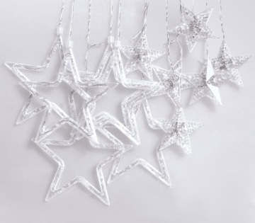 ШТОРА ЦВЕТНАЯ СВЕТОДИОДНАЯ ПОДСВЕТКА ЗВЕЗДЫ ГИРЛАНД 3м