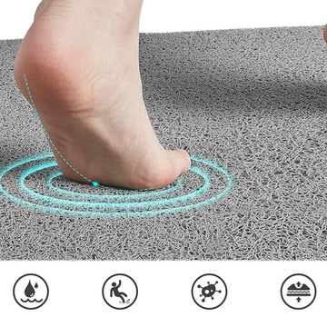 ПРОТИВОСКОЛЬЗЯЩИЙ КОВРИК ДЛЯ ДУША С ДРЕНАЖНЫМИ ОТВЕРСТИЯМИ, БЫСТРОСЫХАЮЩИЙ