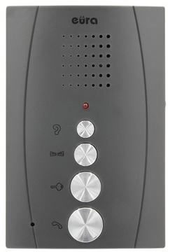 Домофон графитовый, двухсемейный, громкоговоритель