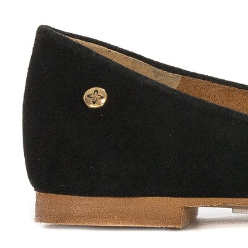 Baleriny Maciejka 04100-46 skóra welur czarne r.40