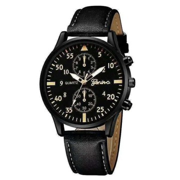 Geneva zegarek męski klasyczny czarny
