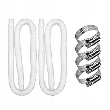 2 WĄŻ DO BASENU I POMPY BASENOWEJ 32MM 4 ZACISK