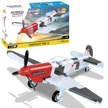 COBI 5862 Yakovlev Yak-3 KLOCKI SAMOLOT MYŚLIWIEC WOJSKOWY WW2 140 EL