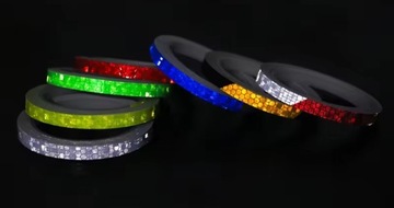 taśma odblaskowa samoprzylepna na rower hulajnogę deskę motocykl 8mb/1cm