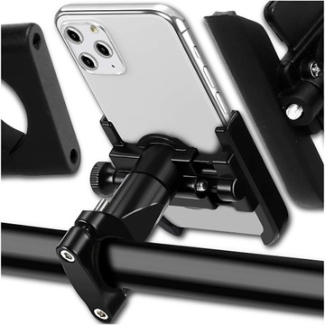 MOCNY ALUMINIOWY UCHWYT ROWEROWY NA TELEFON MOTOCYKL KIEROWNICĘ HULAJNOGĘ