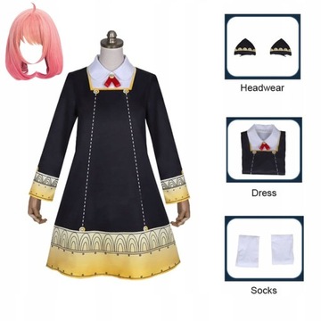 Szpieg × Family Anya Forger Cosplay Kostium Peruka