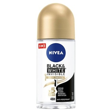 1x Antyperspirant w kulce Nivea Black & White Invisible Silky Smooth 50 ml