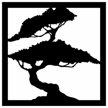 Obraz DRZEWO ŻYCIA BONSAI baza CHROBOTEK 70cm rama