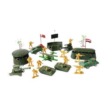 25 szt. 5 cm figurka z zestawem modeli czołgów DIY brązowi żołnierze