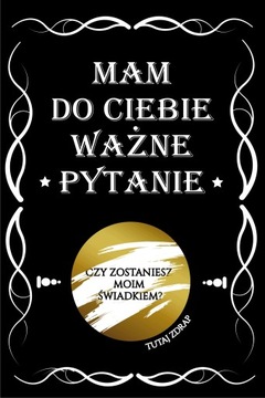 Prośba o świadkowanie prezent dla świadka zdrapka
