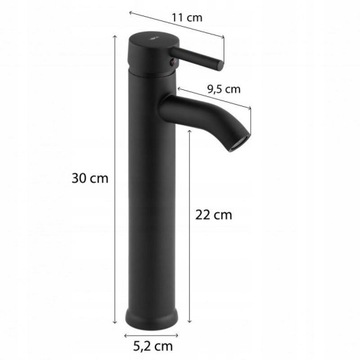 Bateria wannowa i bateria umywalkowa czarna