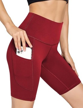 SPODENKI SPORTOWE LEGGINSY DO JOGI ROWEROWE Z KIESZENIAMI WYSOKI STAN r.XL