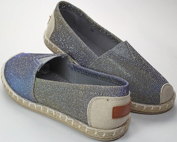 кроссовки GLITTER ESPADRILLES SLIPONS СЕРЕБРЯНЫЕ2 года 31