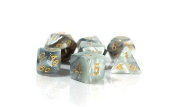 CZYŚCIEC ZESTAW 7 JADEITOWYCH KOŚCI KOSTEK RPG