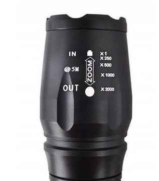 Latarka LED CREE XML-T6 ładowana 2x aku 18650