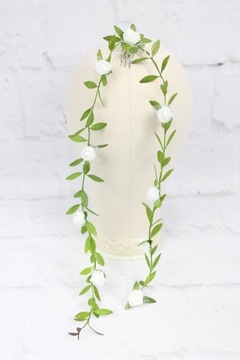 Венок для причастия, тонкий, ЗОЛОТОЙ папоротник, ЖЕМЧУГ