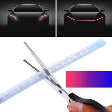 180 см RGB светодиодная лента для автомобильных фар, крышка для капота двигателя