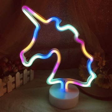 NEON Led UNICORN Лампа USB/АККУМУЛЯТОР в ПОДАРОК