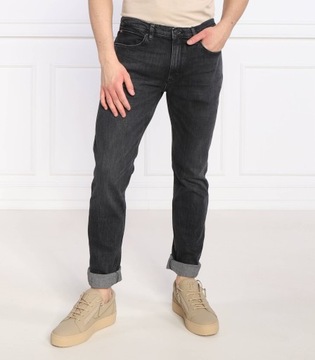 HUGO BOSS jeansy 734 | Extra slim fit czarny