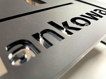 Адресная доска, табличка с номером, номером дома для дома Лофт, черная, 20х30