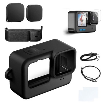 Износостойкий черный силиконовый защитный чехол для Go Pro Hero 11.12.10.9