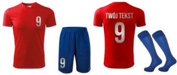 STRÓJ PIŁKARSKI Z WŁASNYM NADRUKIEM NAPISEM (L) KOMPLET SPORTOWY